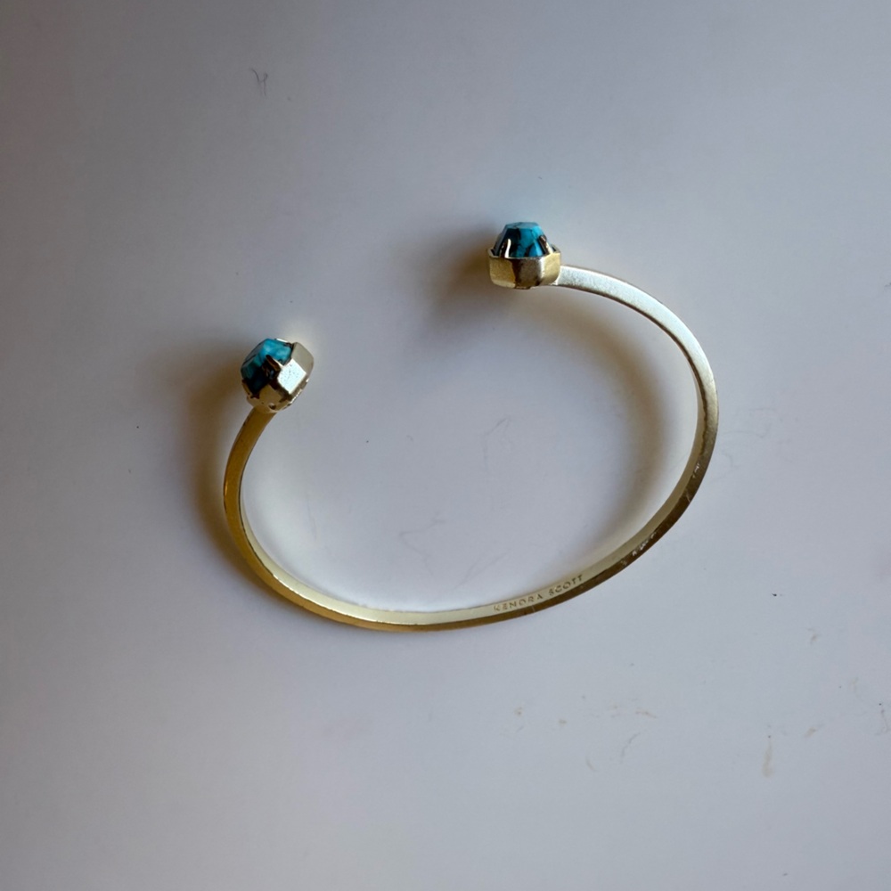 Kendra Scott Gold and Turquoise Cuff Bracelet